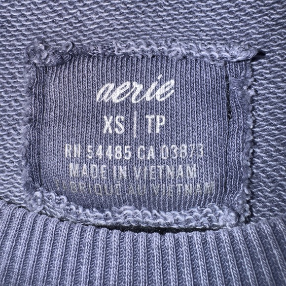 Aerie Sweatshirt Womens XS Upstate Crewneck Pullover Fleece Spell Out Casual - Picture 3 of 10